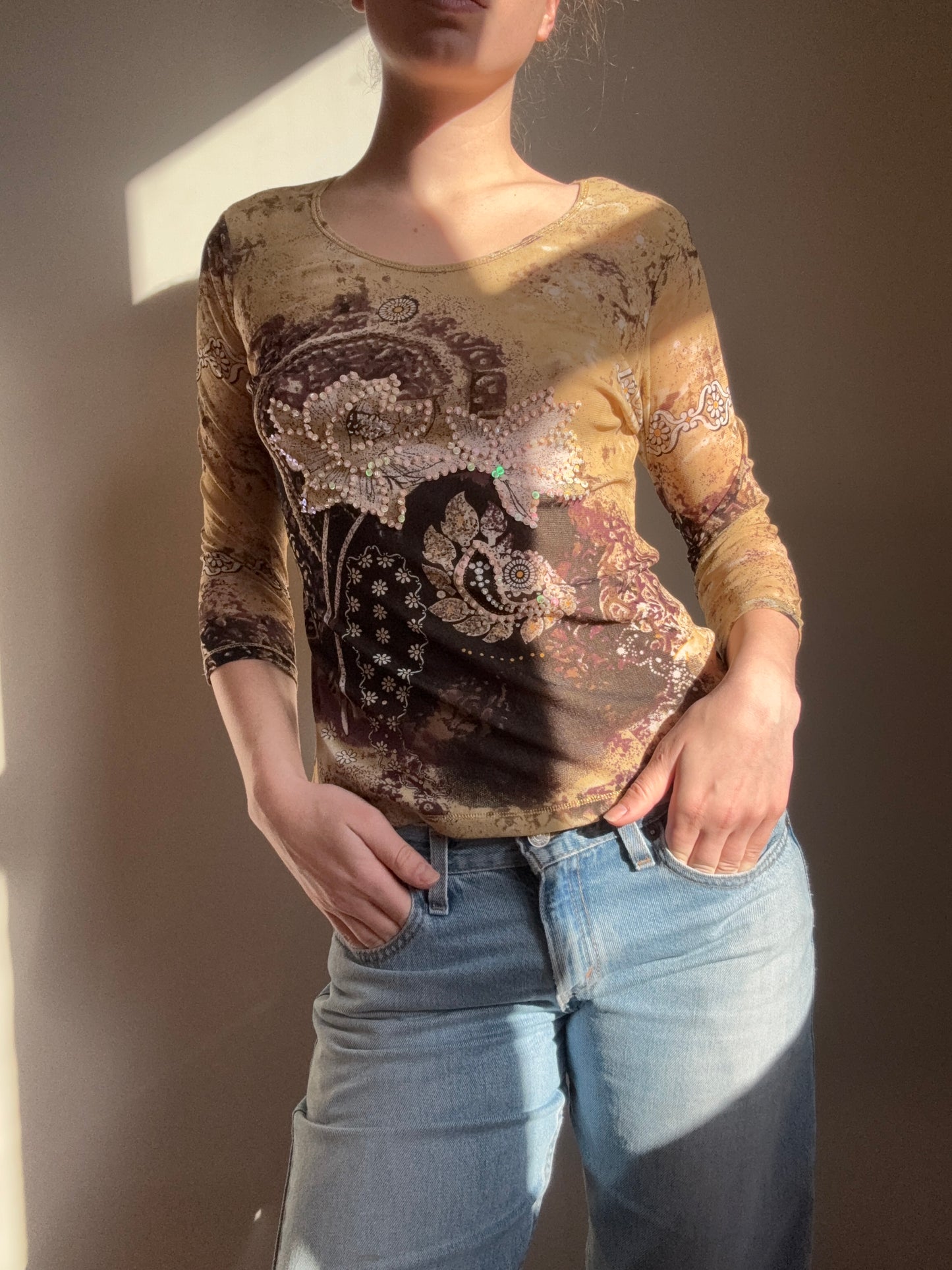 Sequin Capture Vintage Top┃Size 12