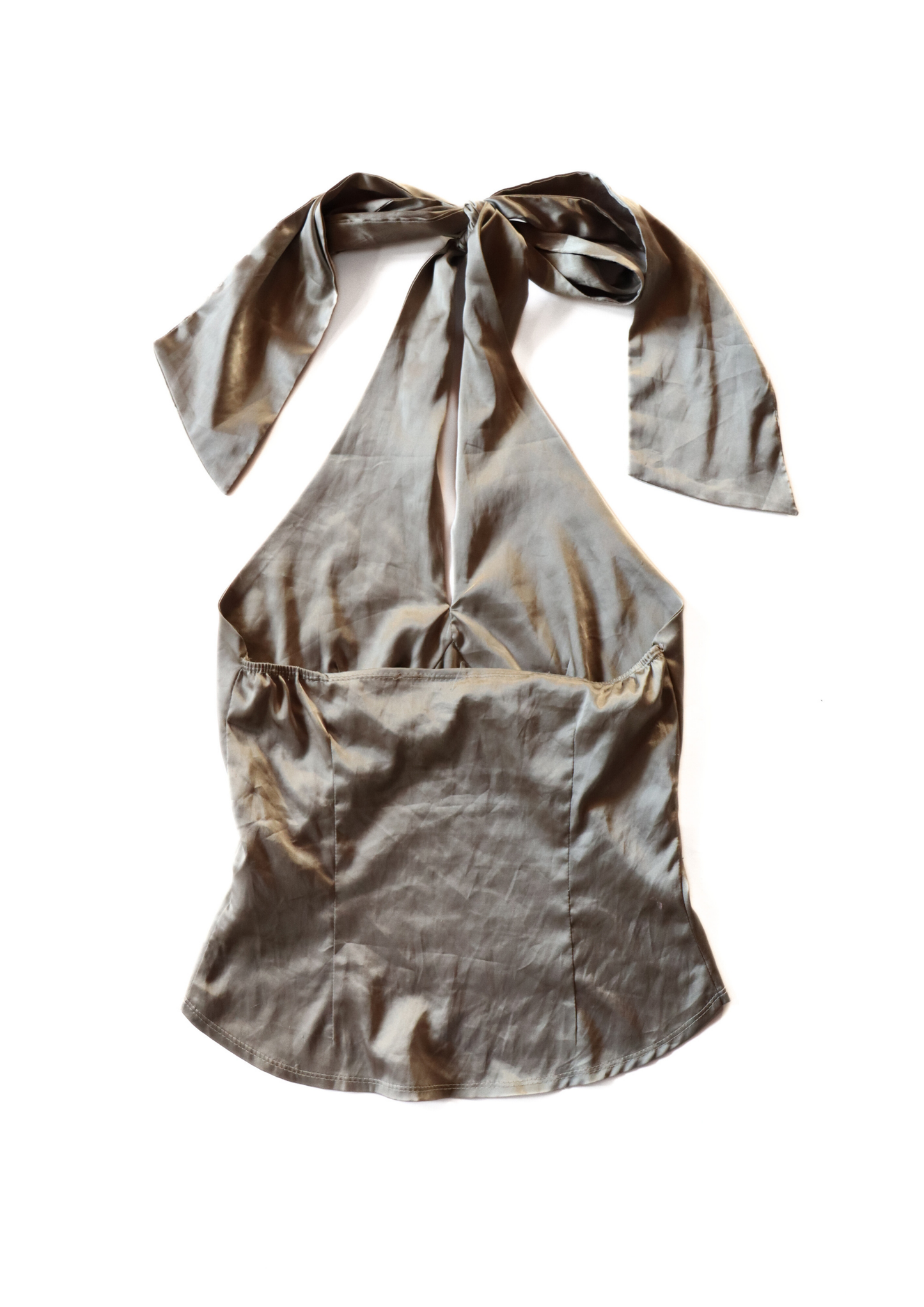 Satin Halter Top┃Size M