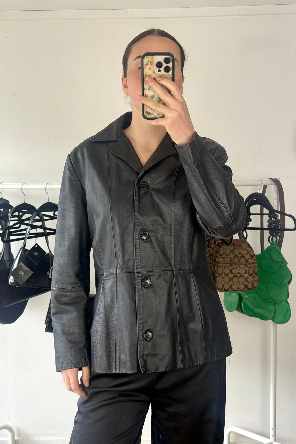 Vintage Leather Blazer