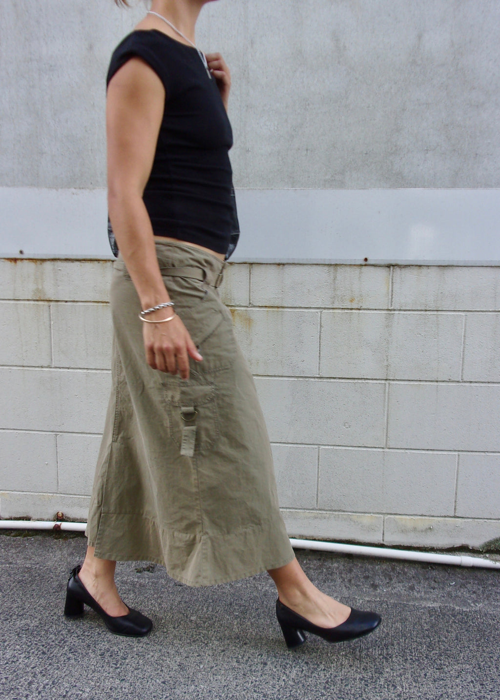 Vintage Green Cargo Skirt┃Size 12
