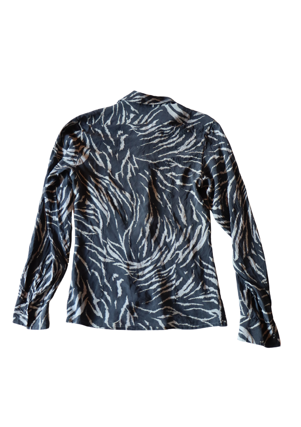 Grey Zebra Silk Shirt