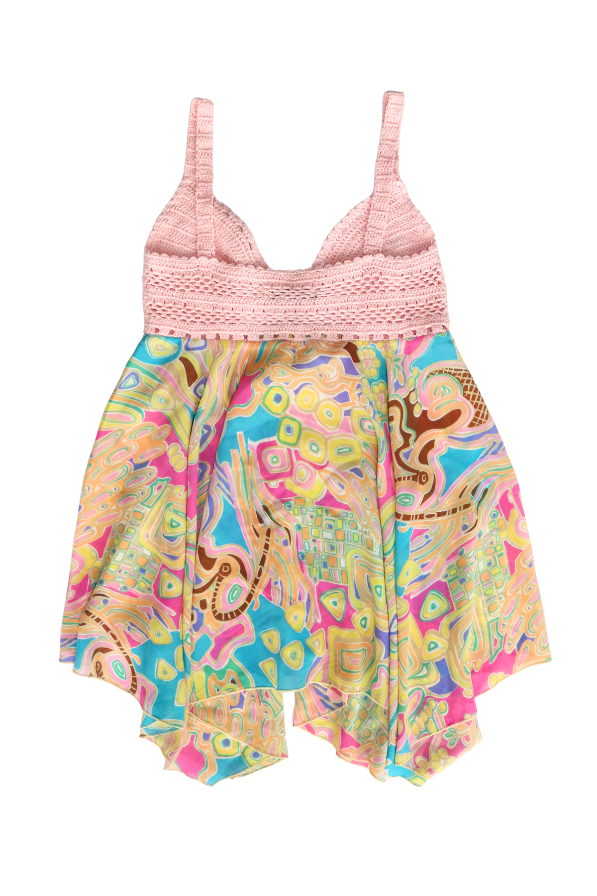 90s Pink Crochet Singlet