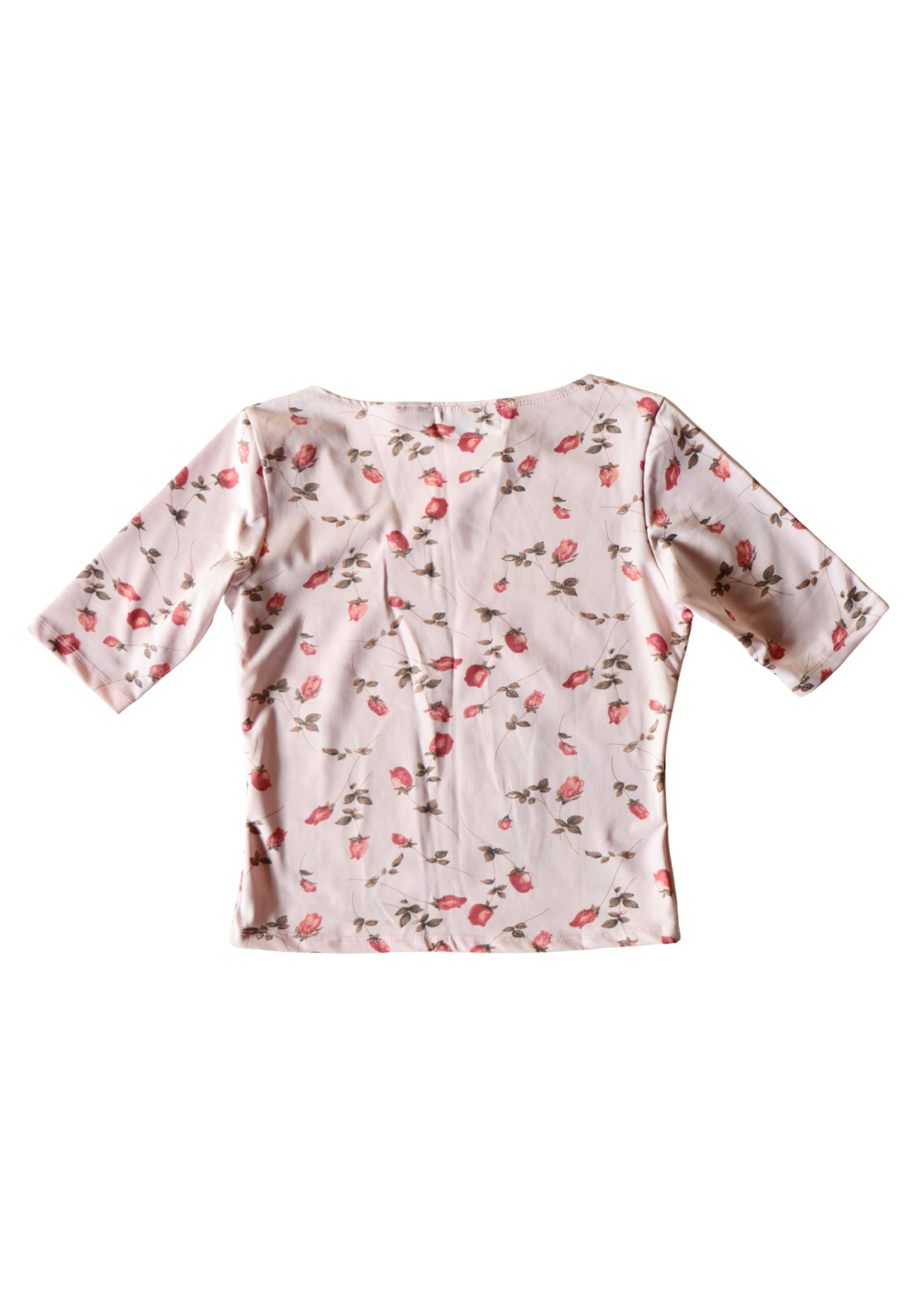 Vintage Pink Rose Top┃Size M
