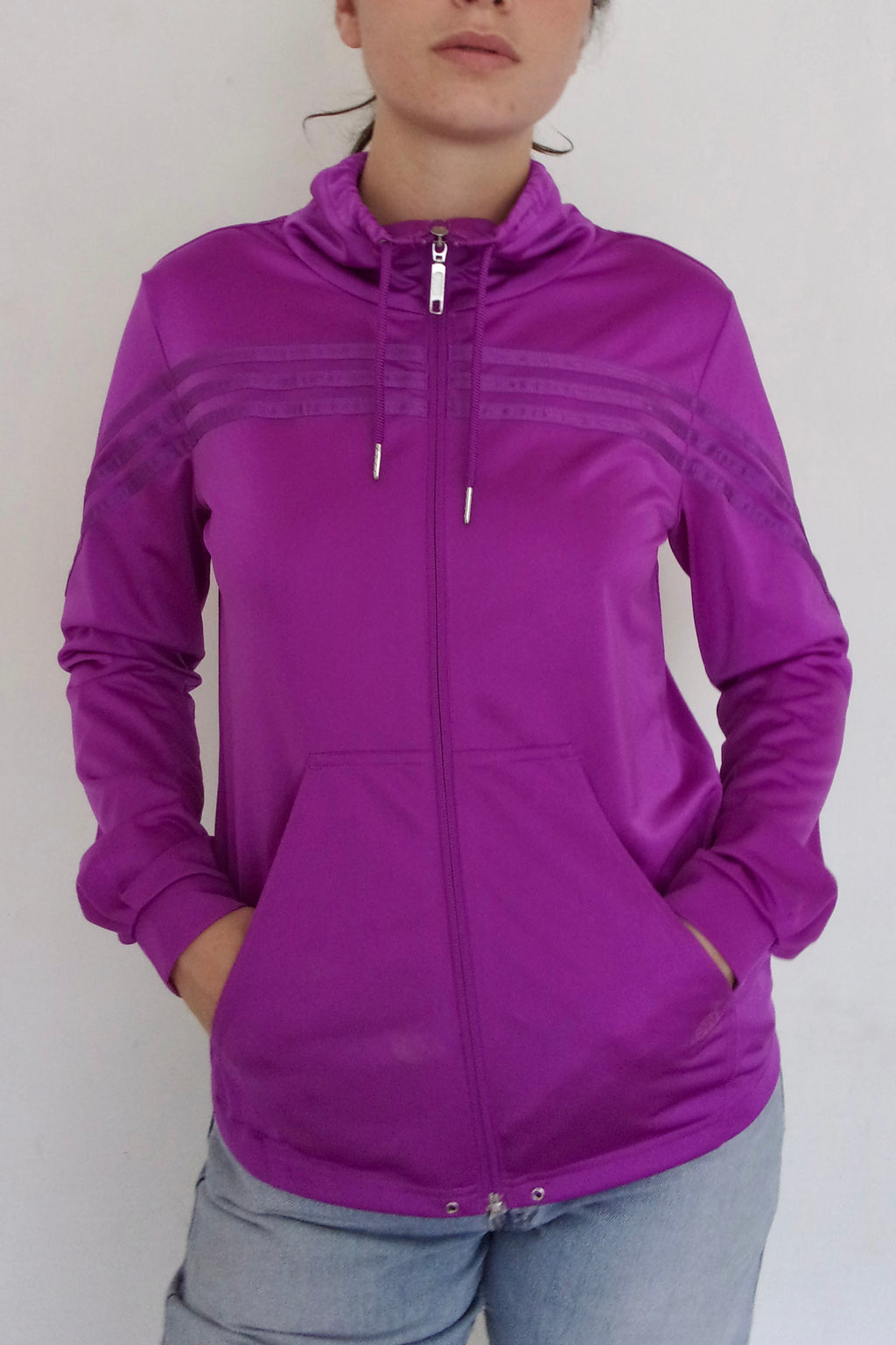 Purple Adidas Zip-up┃Size S