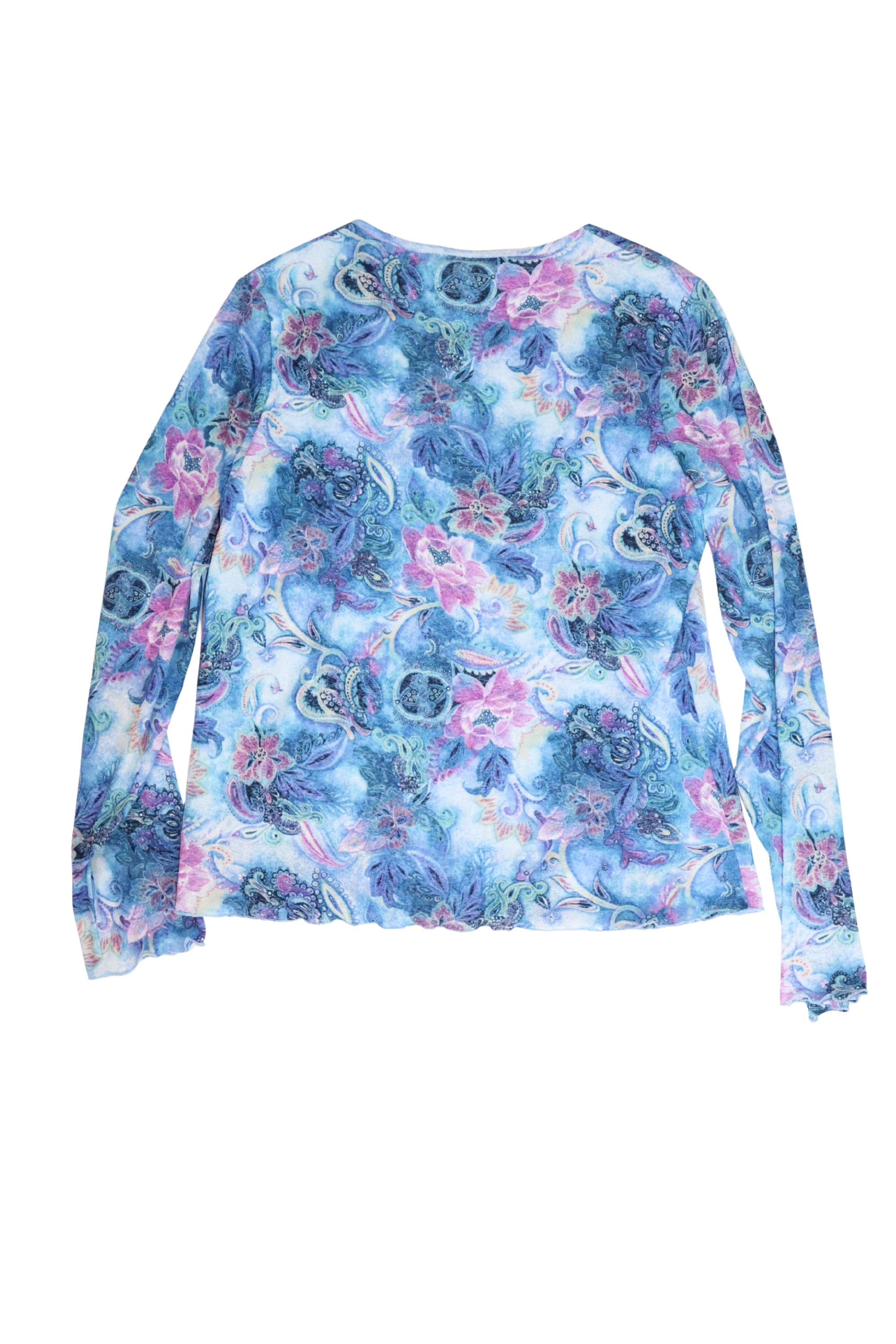 Blue Floral Longsleeve┃Size M