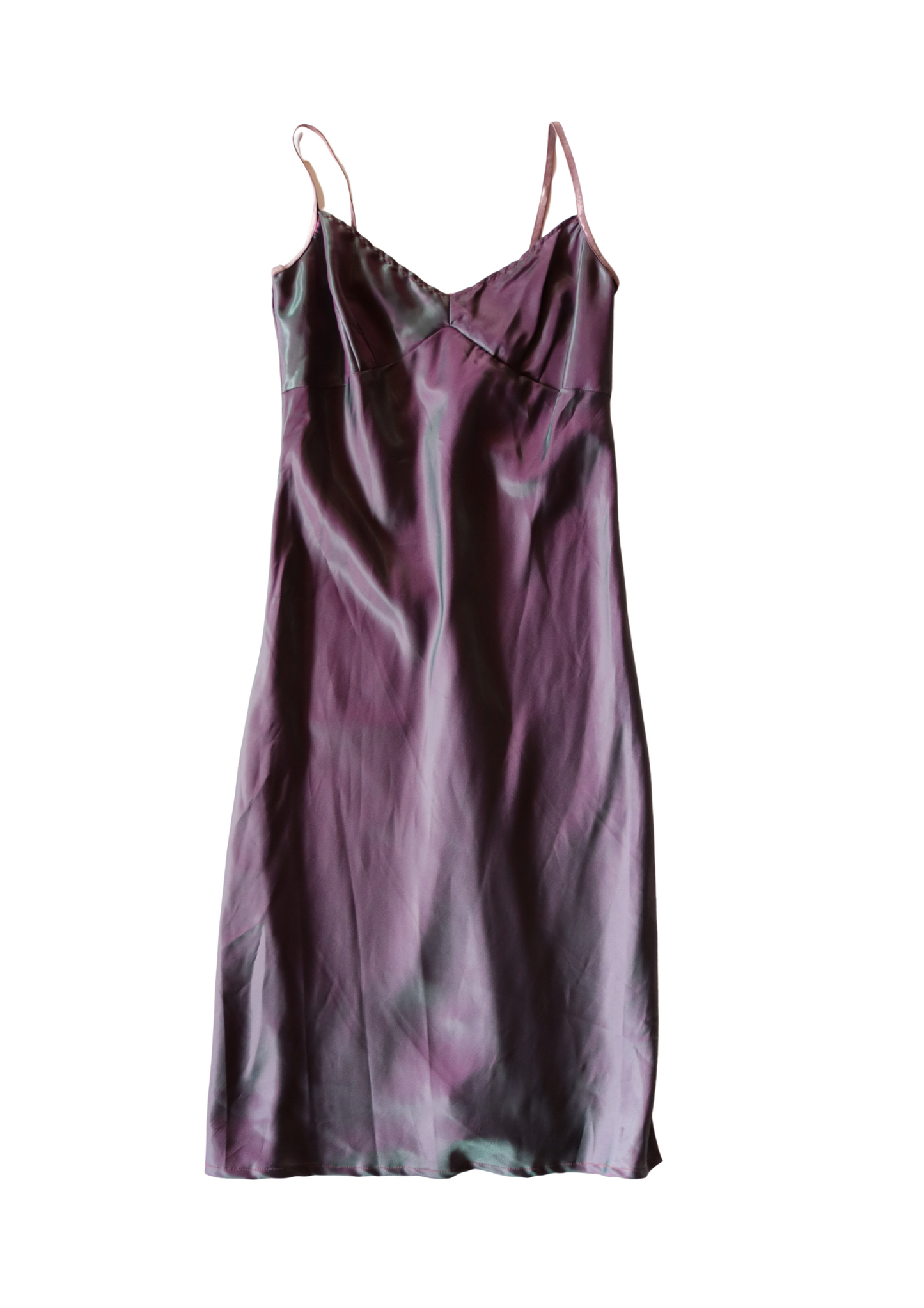 Purple and Green Vintage Slip Dress┃Size 10