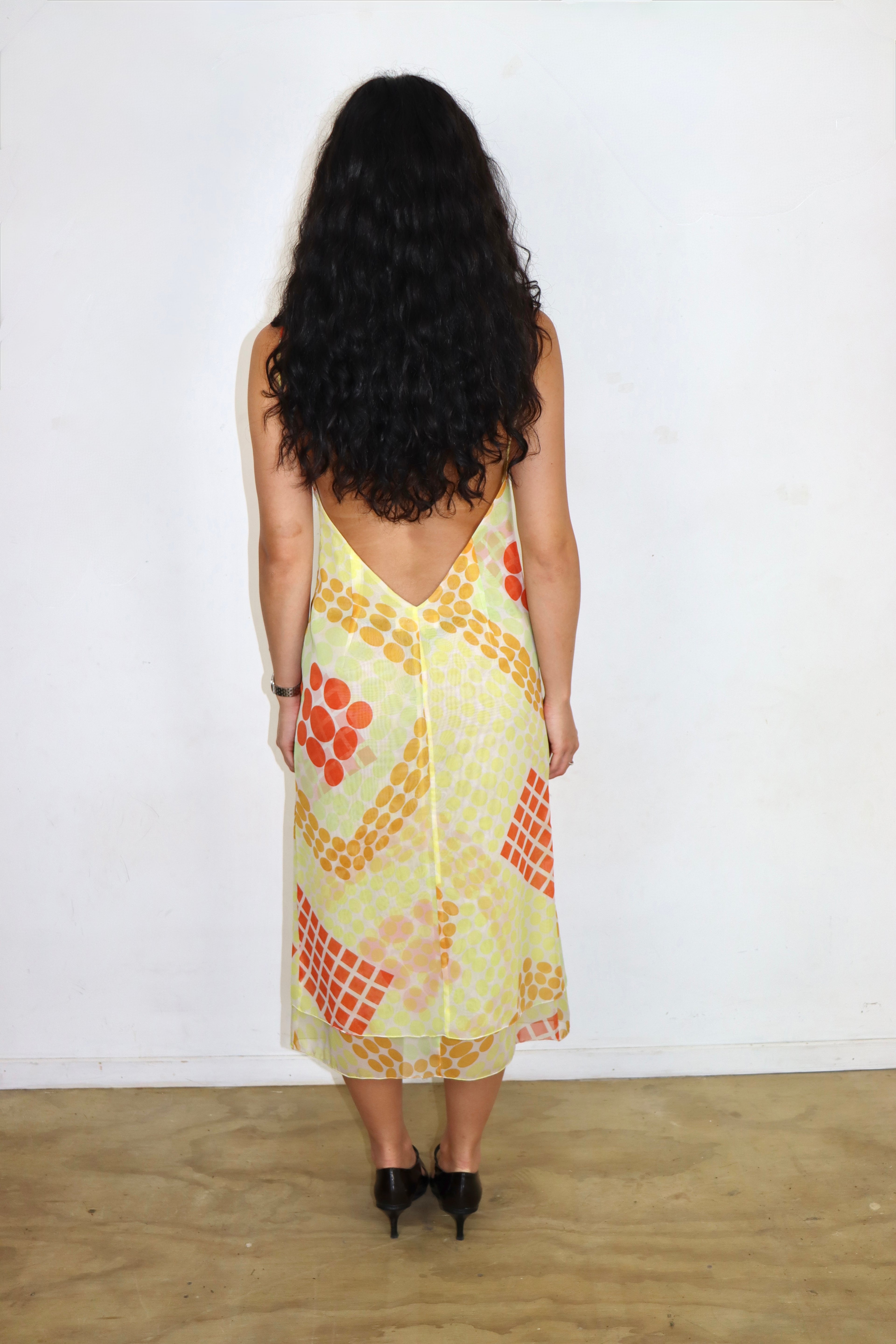 Yellow and Orange Miss Sixty Maxi Dress┃Size M