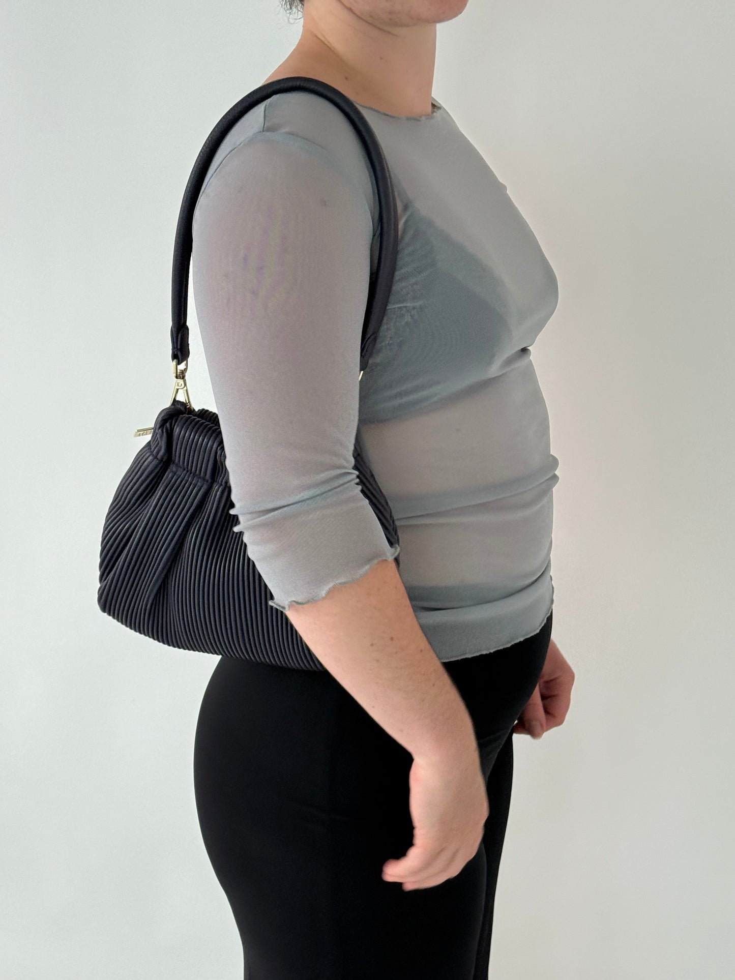 Grey Sheer 3/4 Sleeve Top┃Size 8