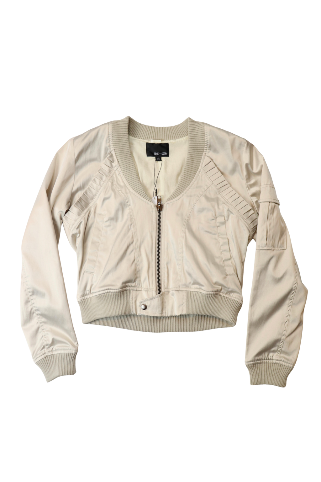 Cream Satin Y2K Jacket┃Size M