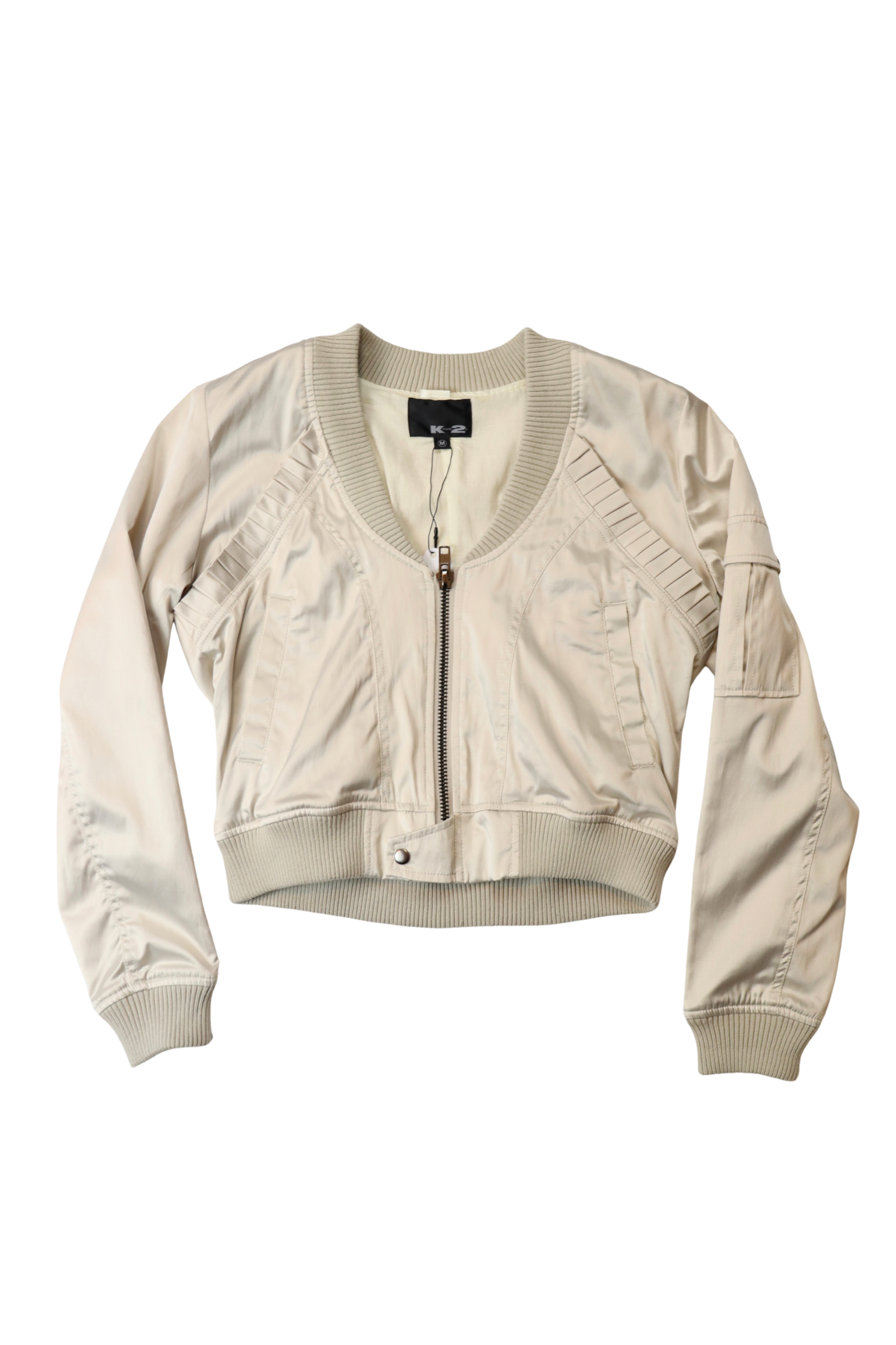 Cream Satin Y2K Jacket┃Size M