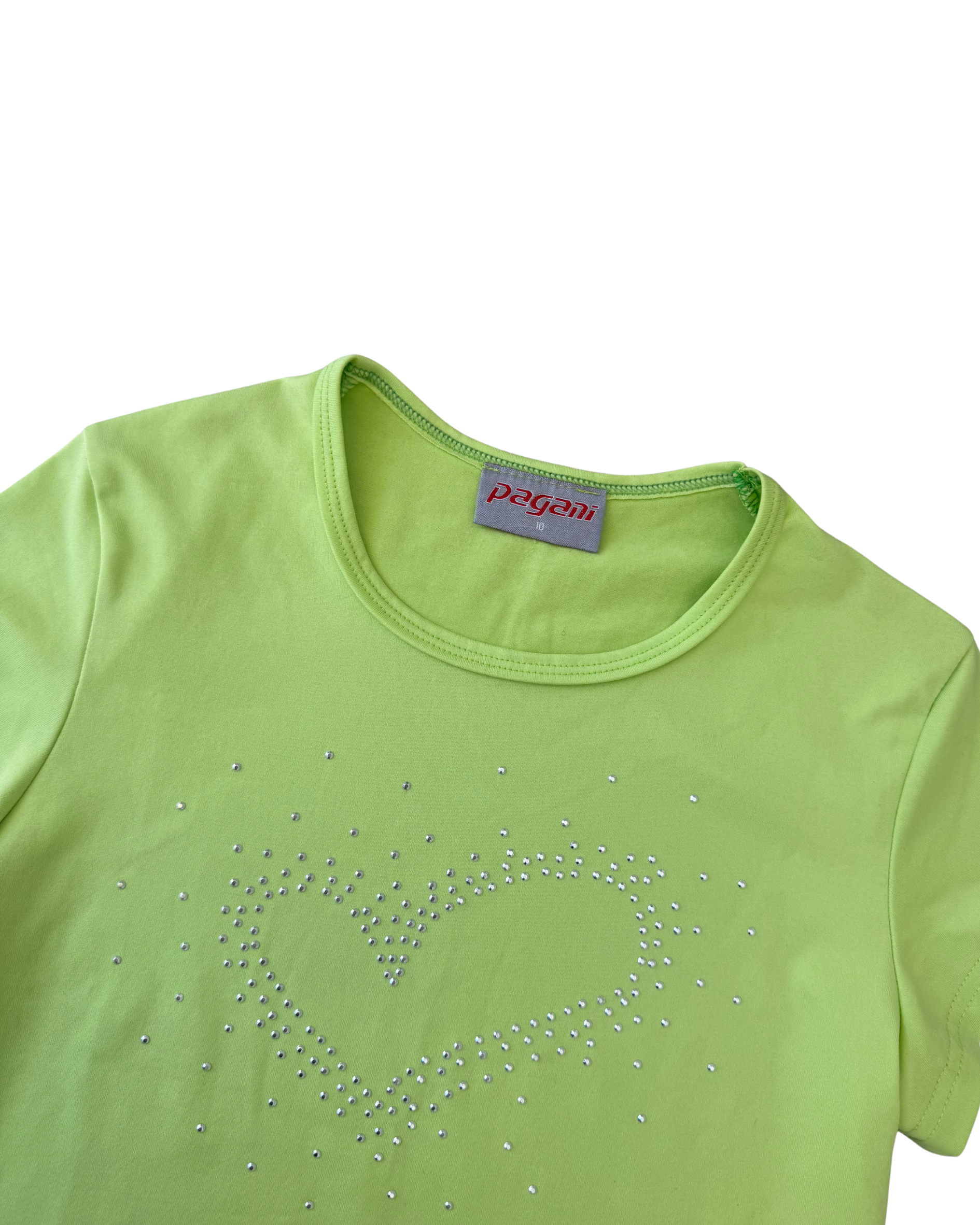 Vintage Green Heart Pagani Tee┃Size 10