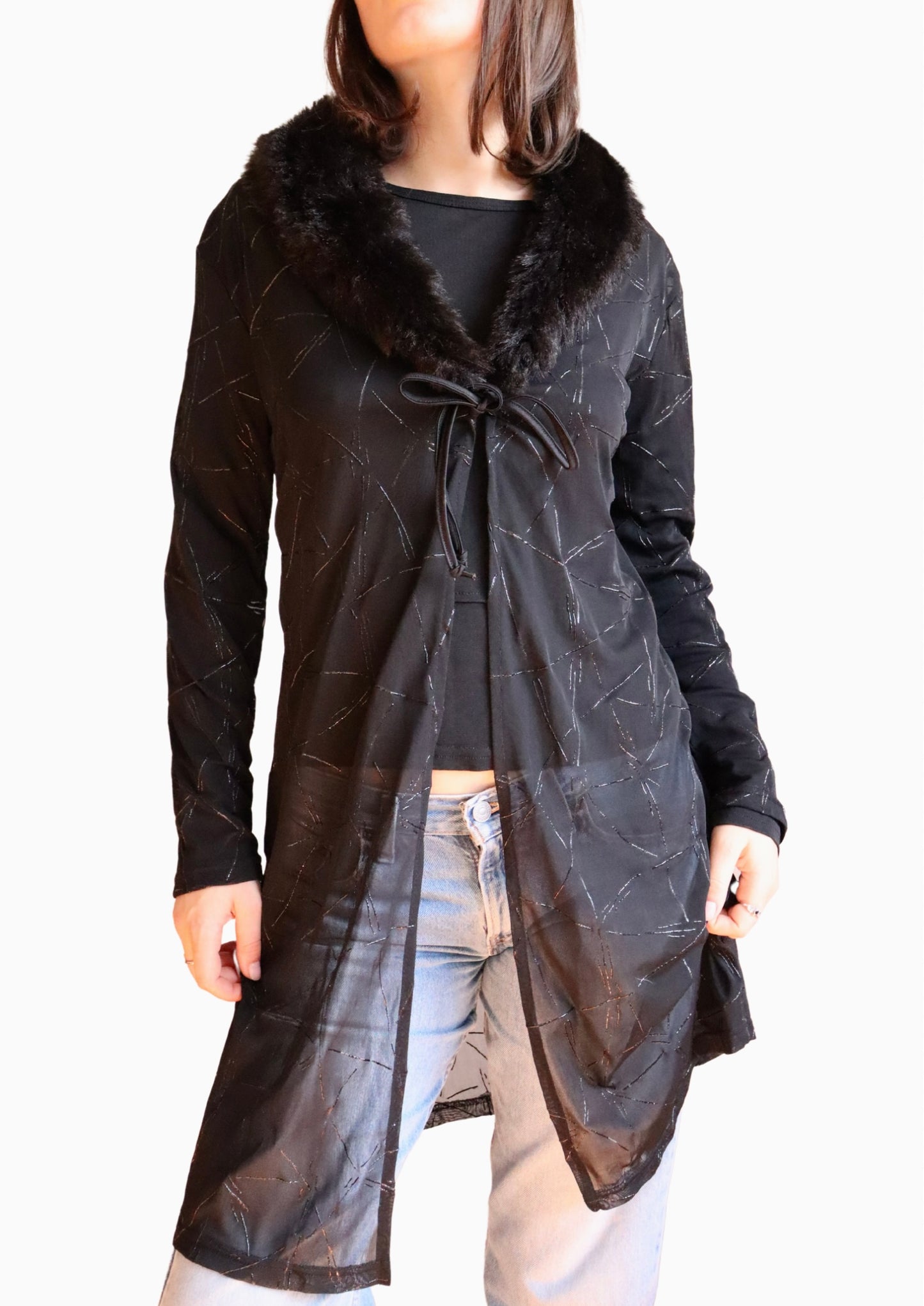 Vintage Black Throw Over