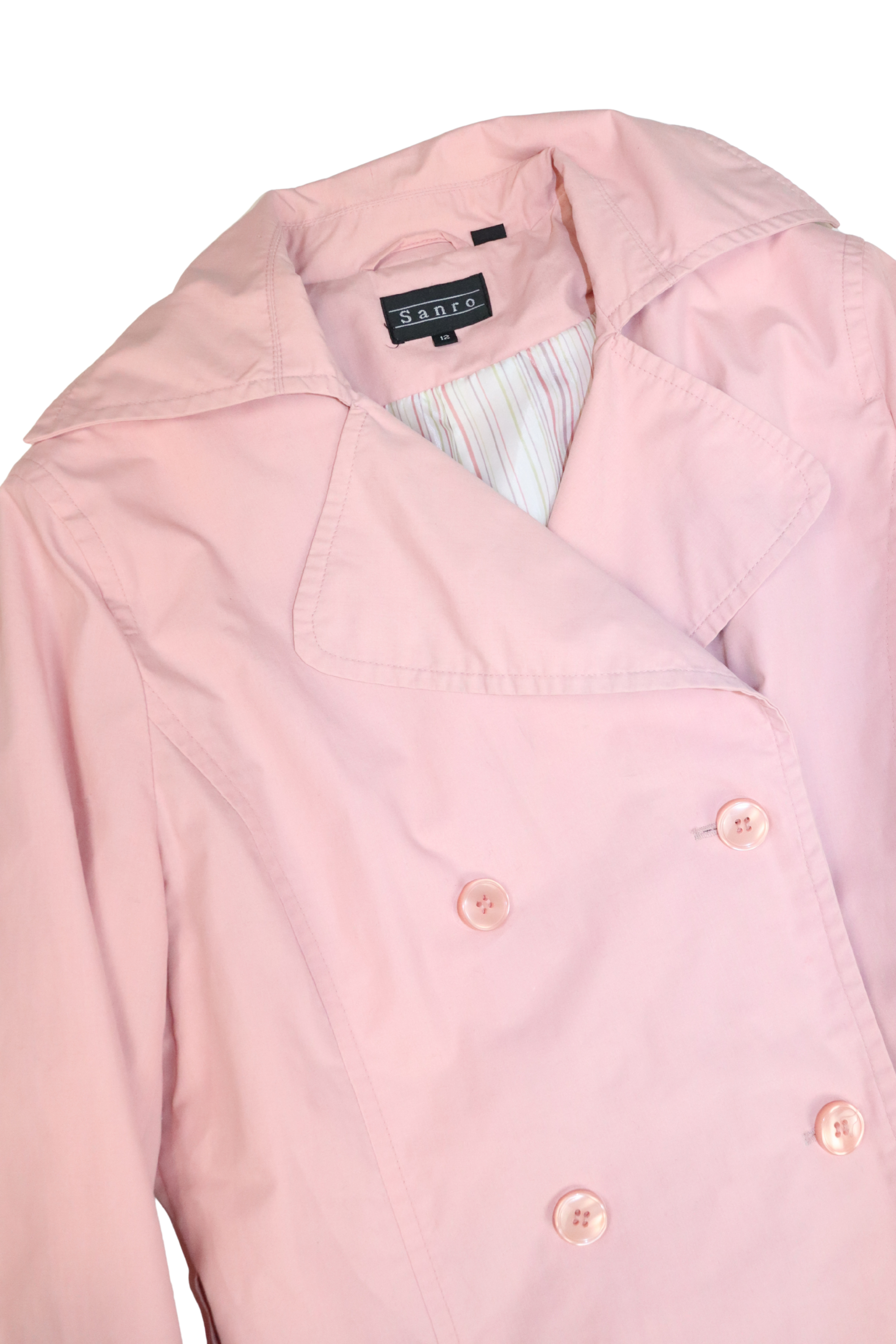 Pink Cropped Trench┃Size 12