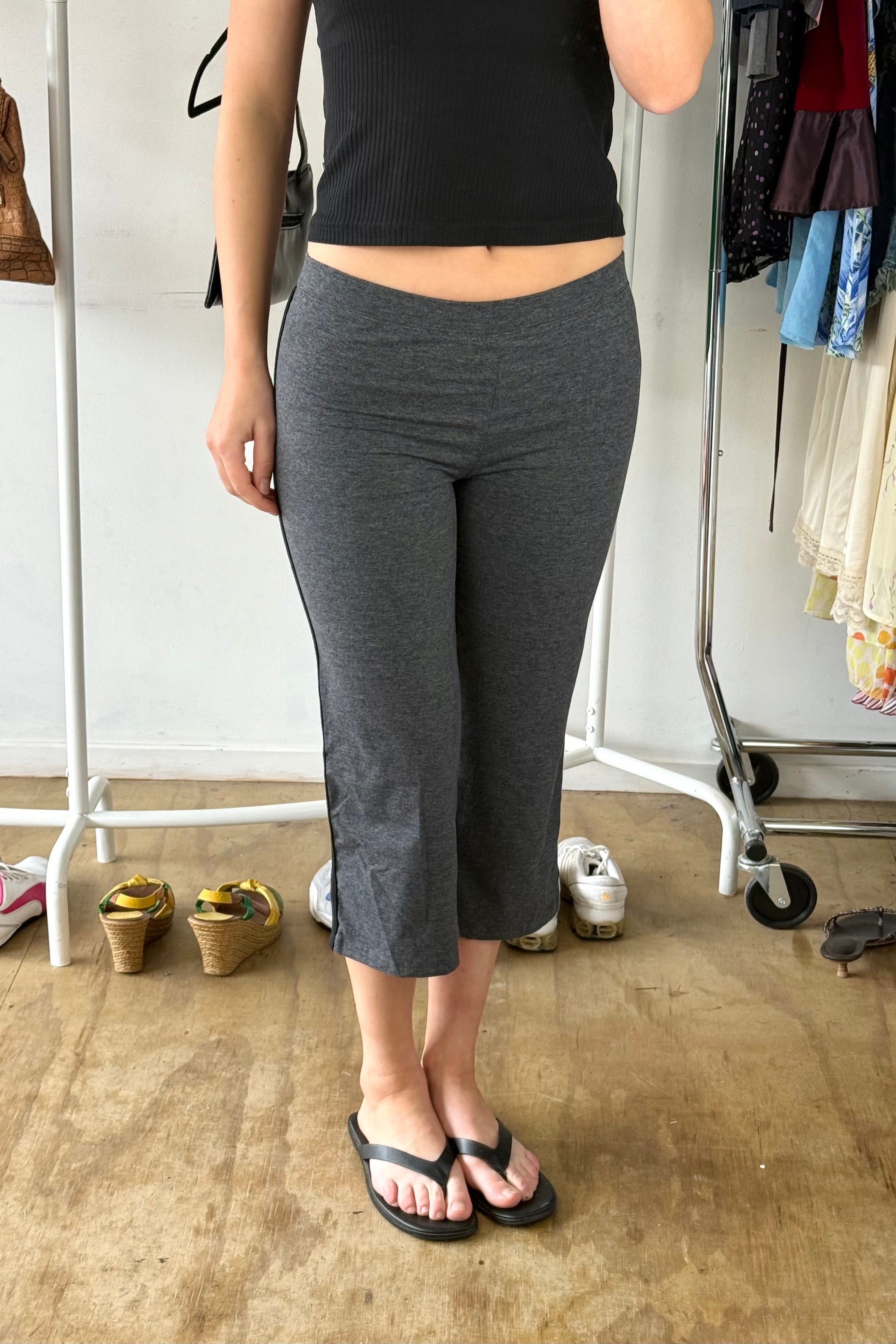 Grey Y2K 3/4 Pants┃Size S