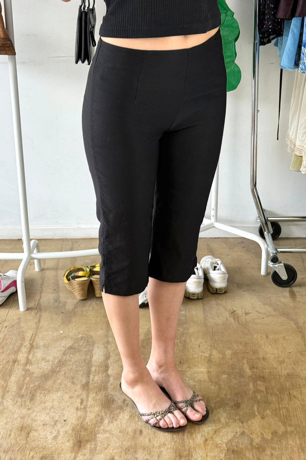 Vintage Black Capris