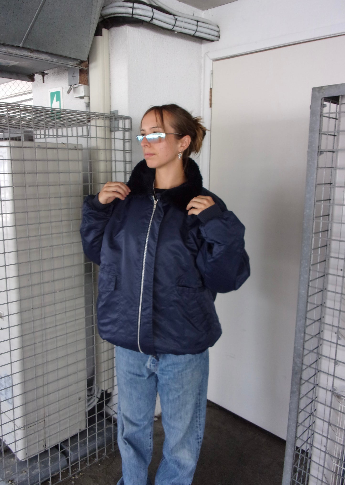 Vintage Navy Bomber┃Size XL