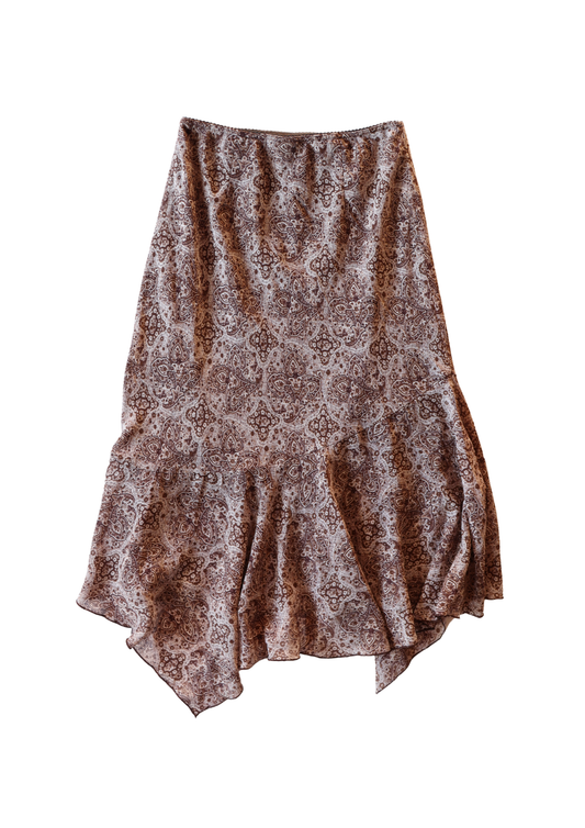 Vintage Paisley Midi Skirt