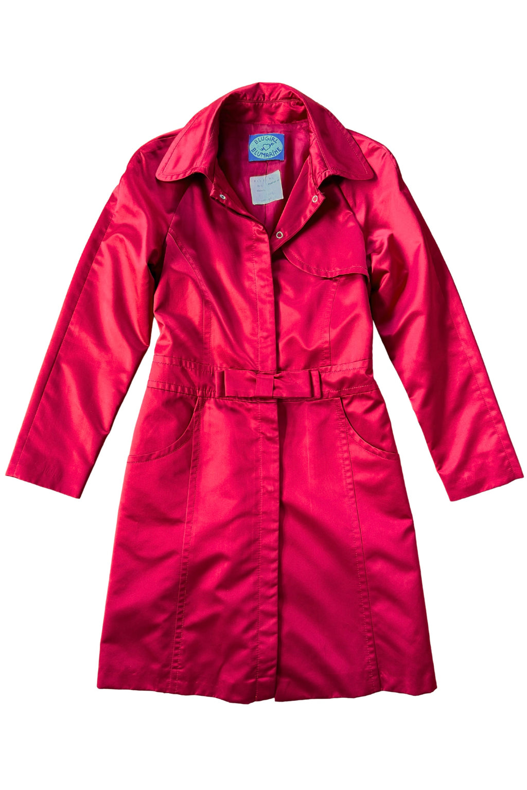 Y2K Red Satin Trench