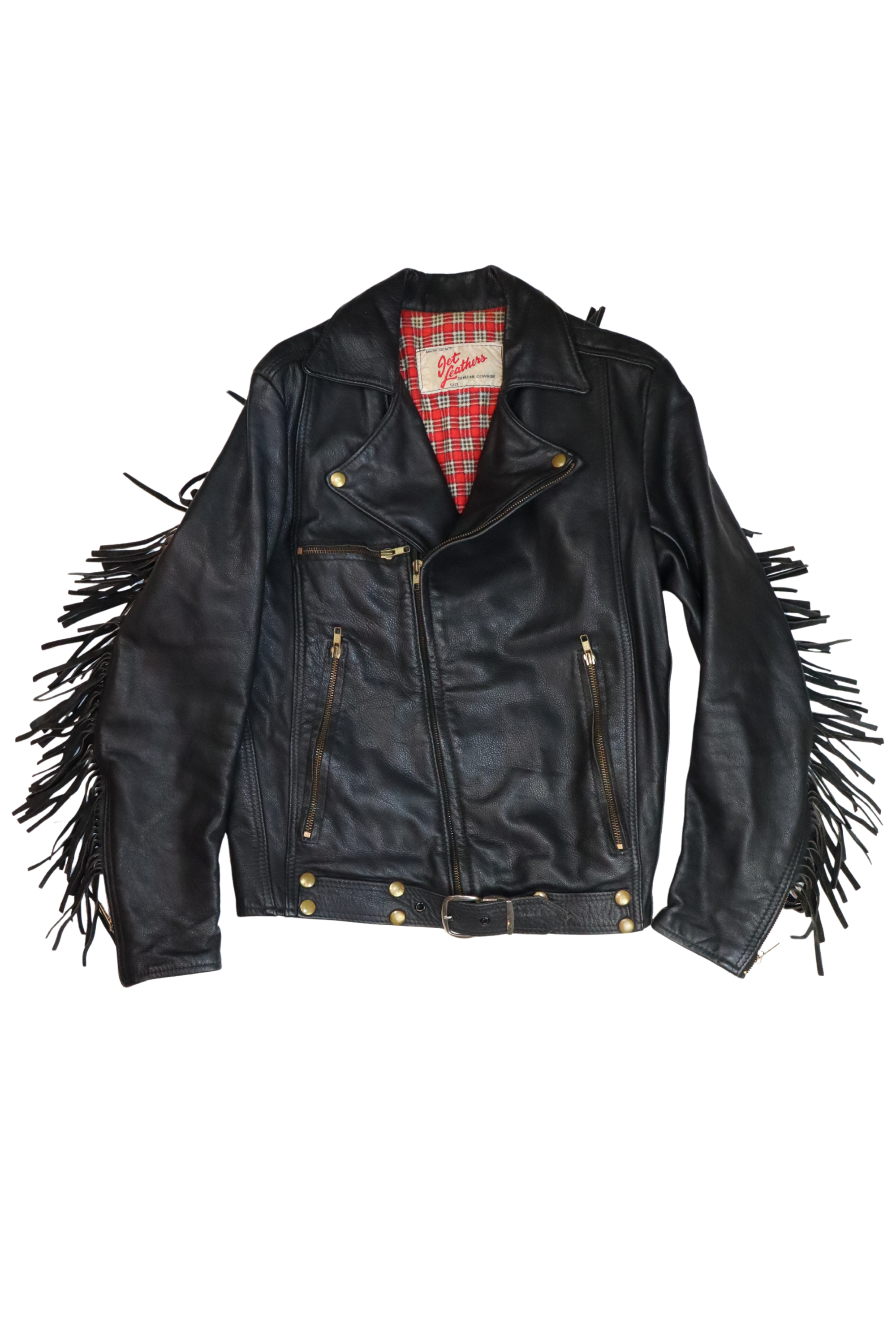 Vintage Fringe Leather Jacket