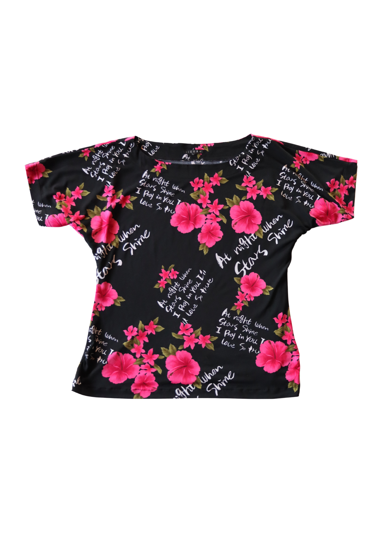 Black Floral Top