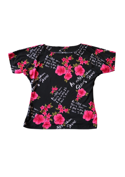 Black Floral Top
