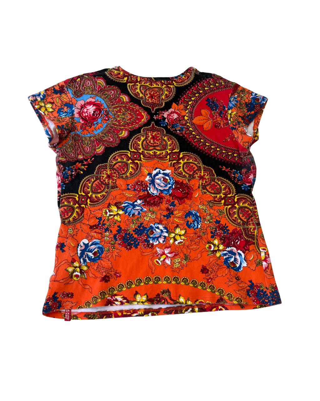 Orange Beaded Miss Sixty Baby Tee┃Size XL