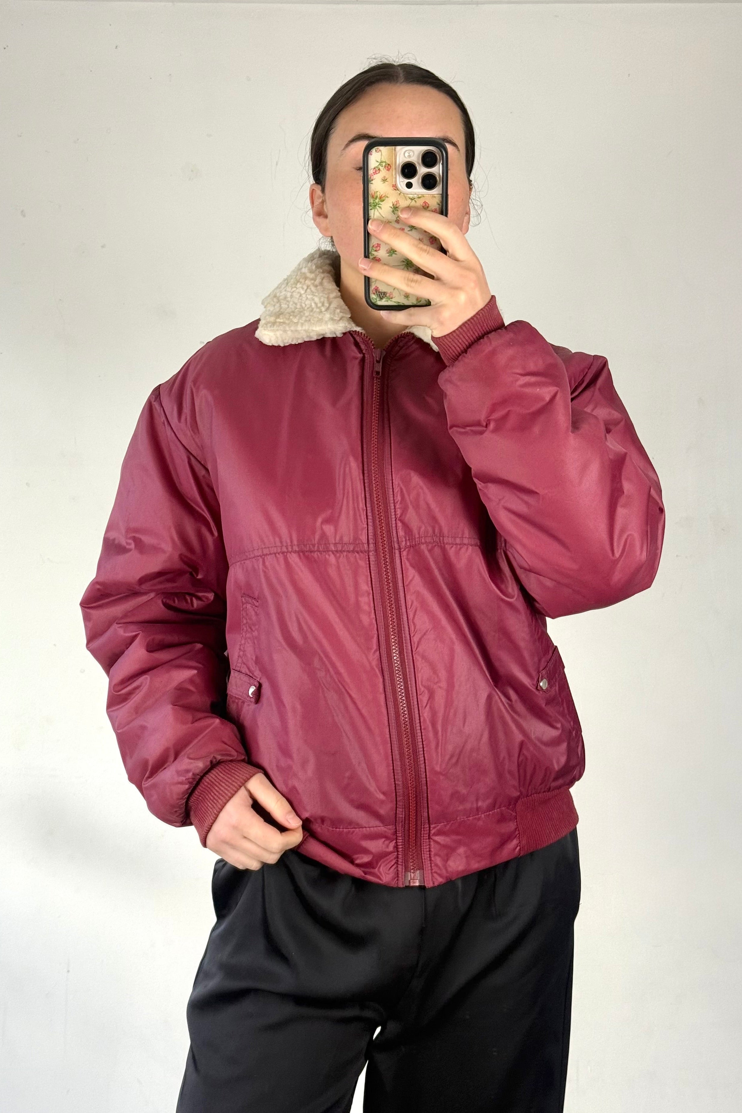 Vintage Red Bomber┃Size M