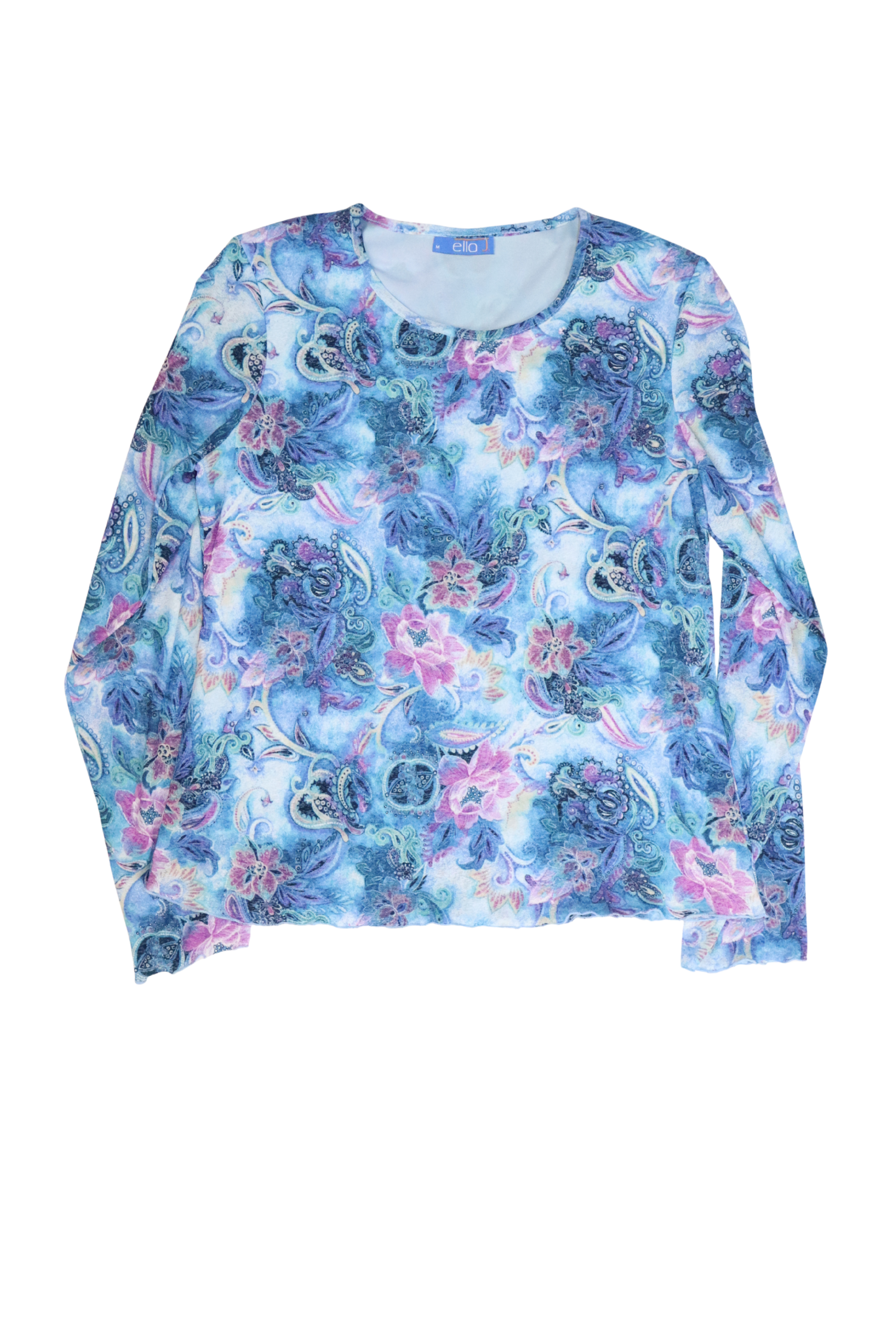 Blue Floral Longsleeve┃Size M