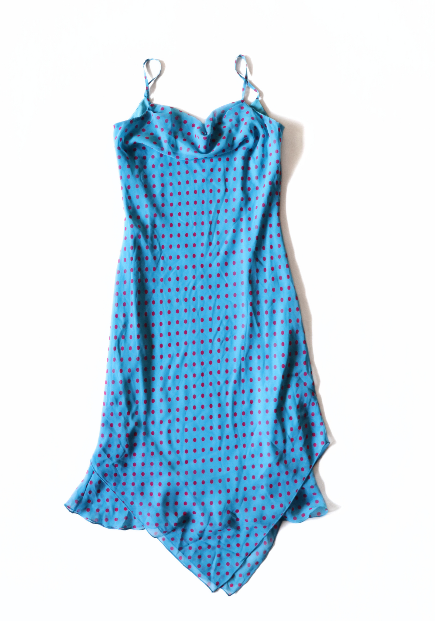 Blue and Purple Polka Dot Dress┃Size 12