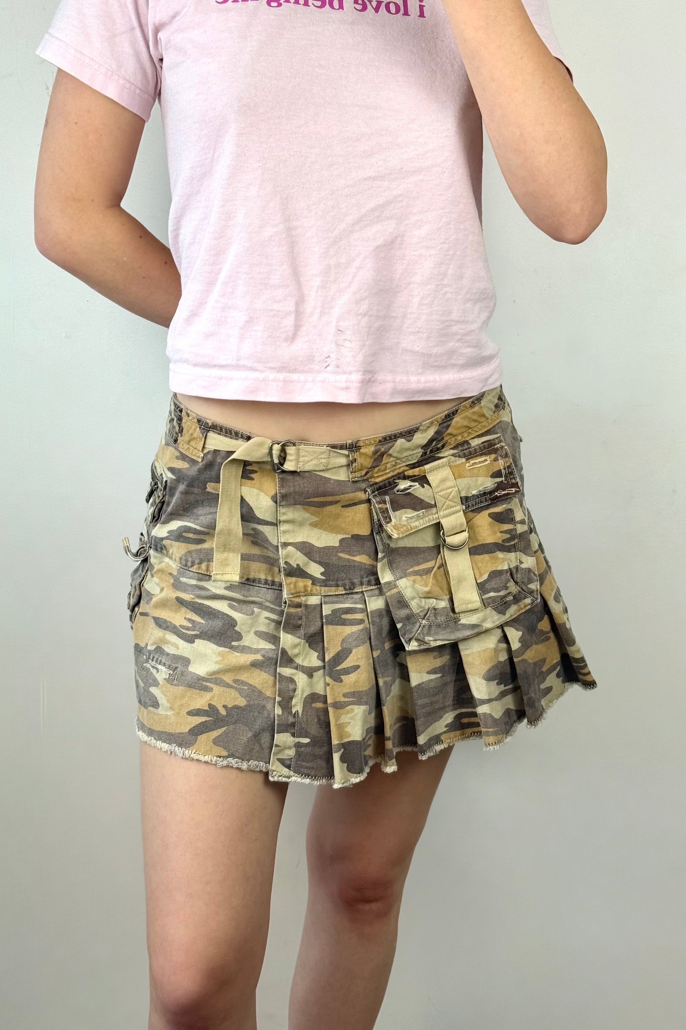 Y2K Camo Mini Skirt