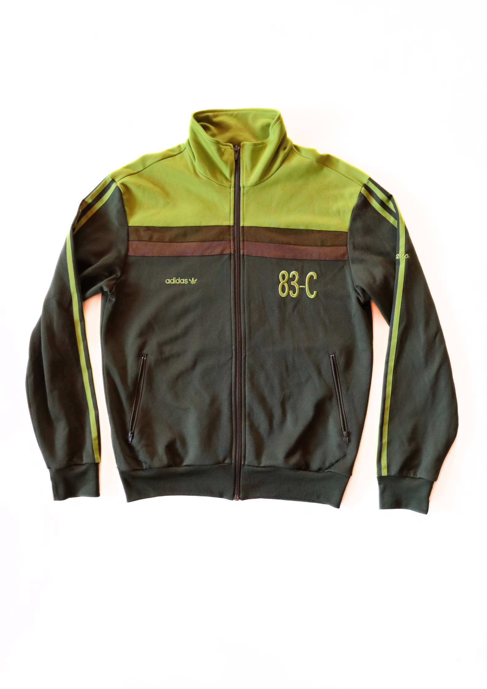 Vintage Green and Brown Adidas Zip-up┃Size M