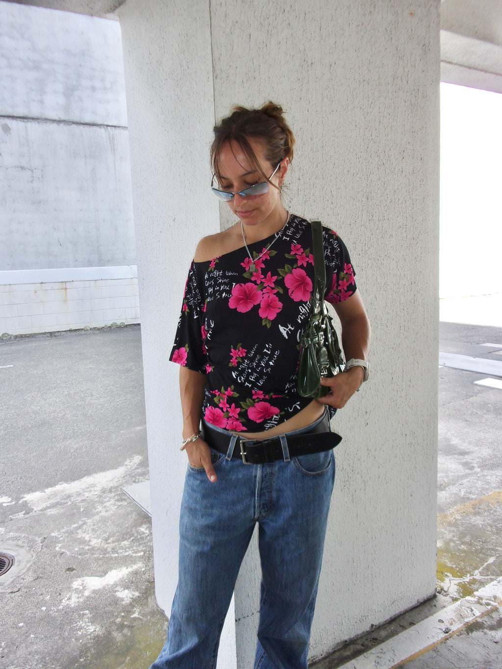 Black Floral Top