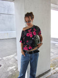 Black Floral Top
