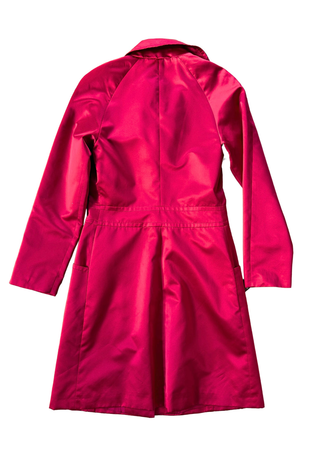Y2K Red Satin Trench
