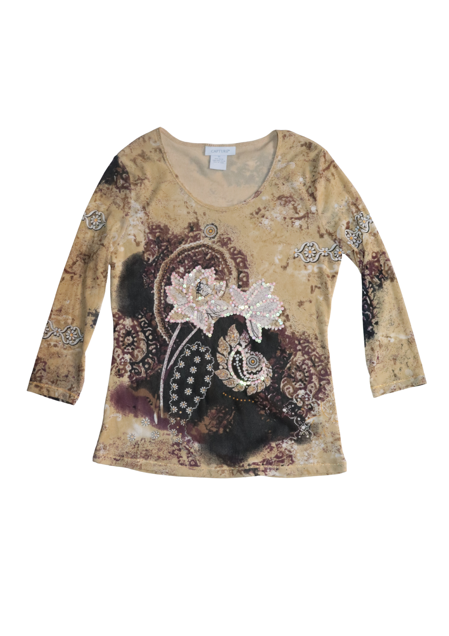 Sequin Capture Vintage Top┃Size 12