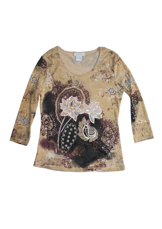 Sequin Capture Vintage Top┃Size 12
