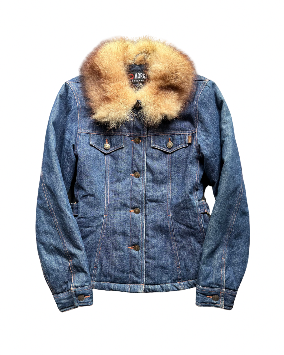 Morgan De Toi Denim Jacket With Fur Collar