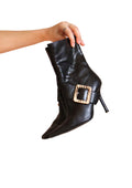 Vintage Black Pointed Boots