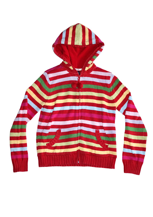 Striped Knit Zip-up Gap Hoody