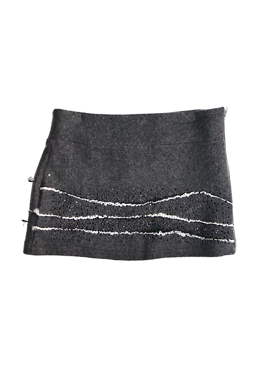 Felt Mini Skirt ┃Size M