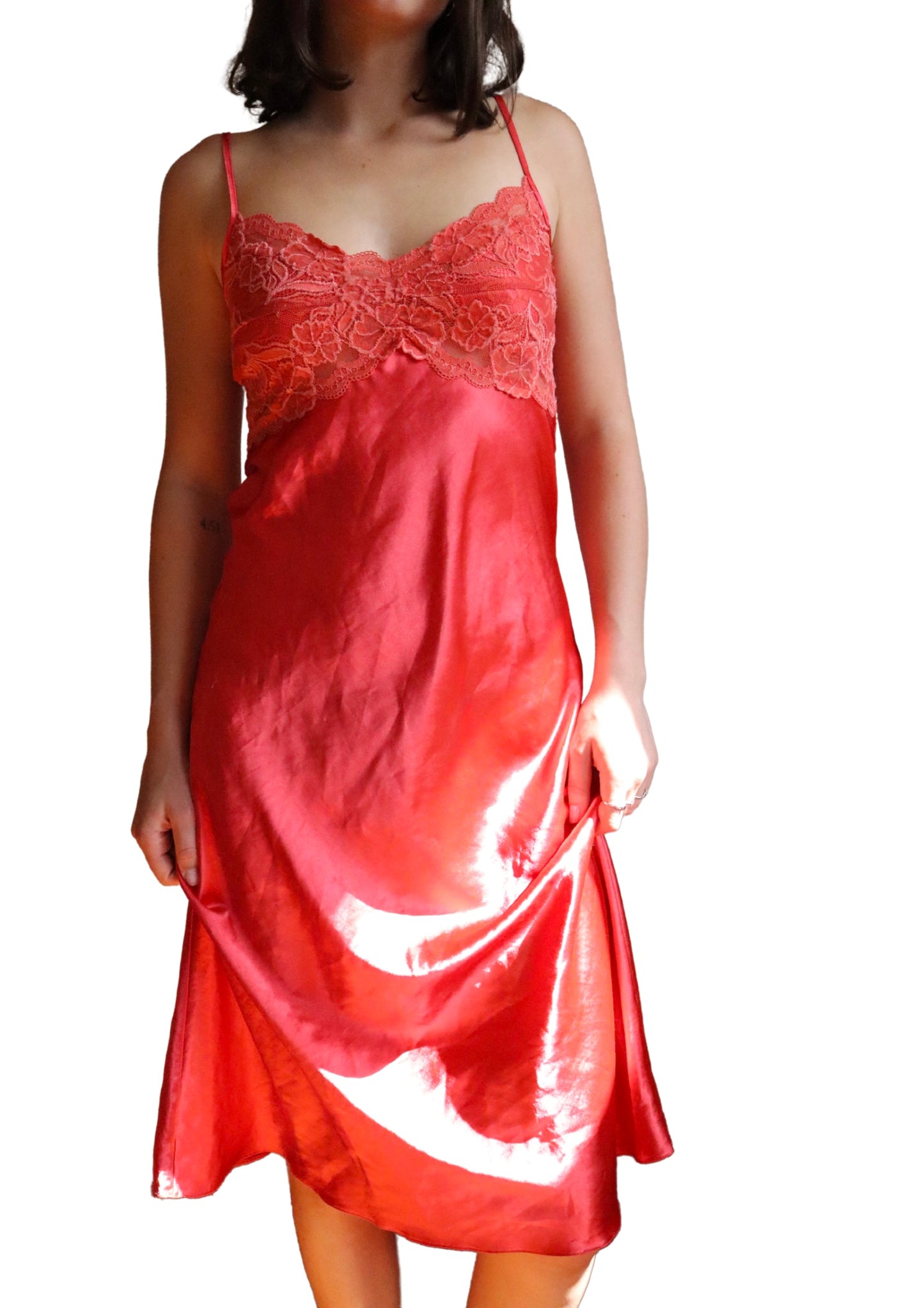 Orange Maxi Slip Dress | Size S