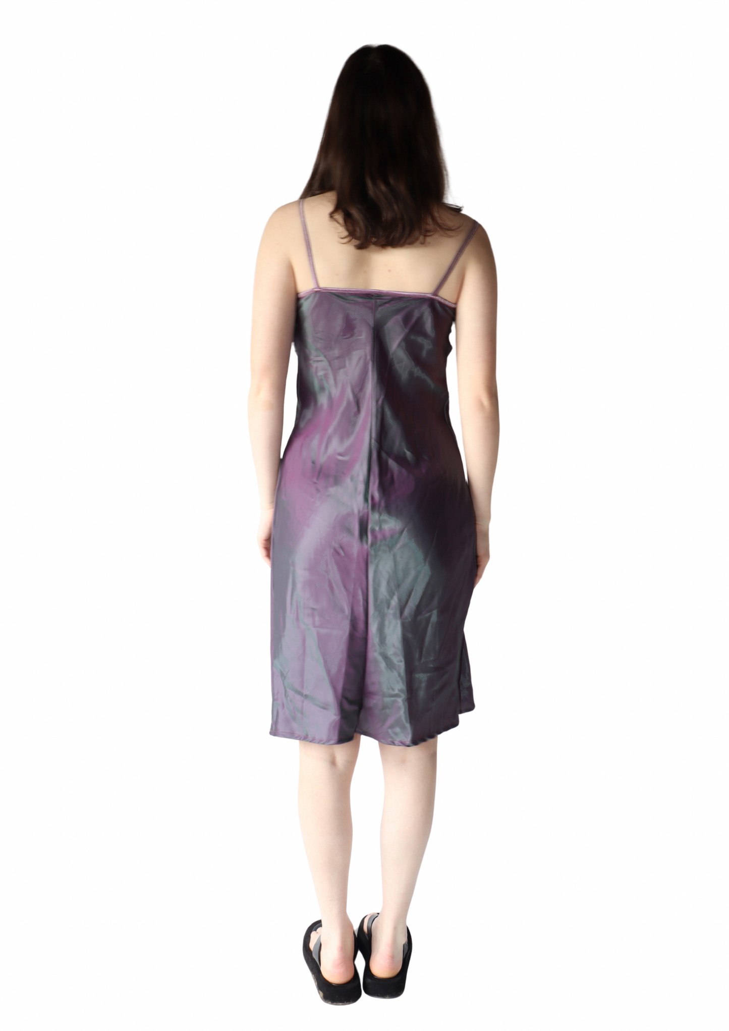 Purple and Green Vintage Slip Dress┃Size 10