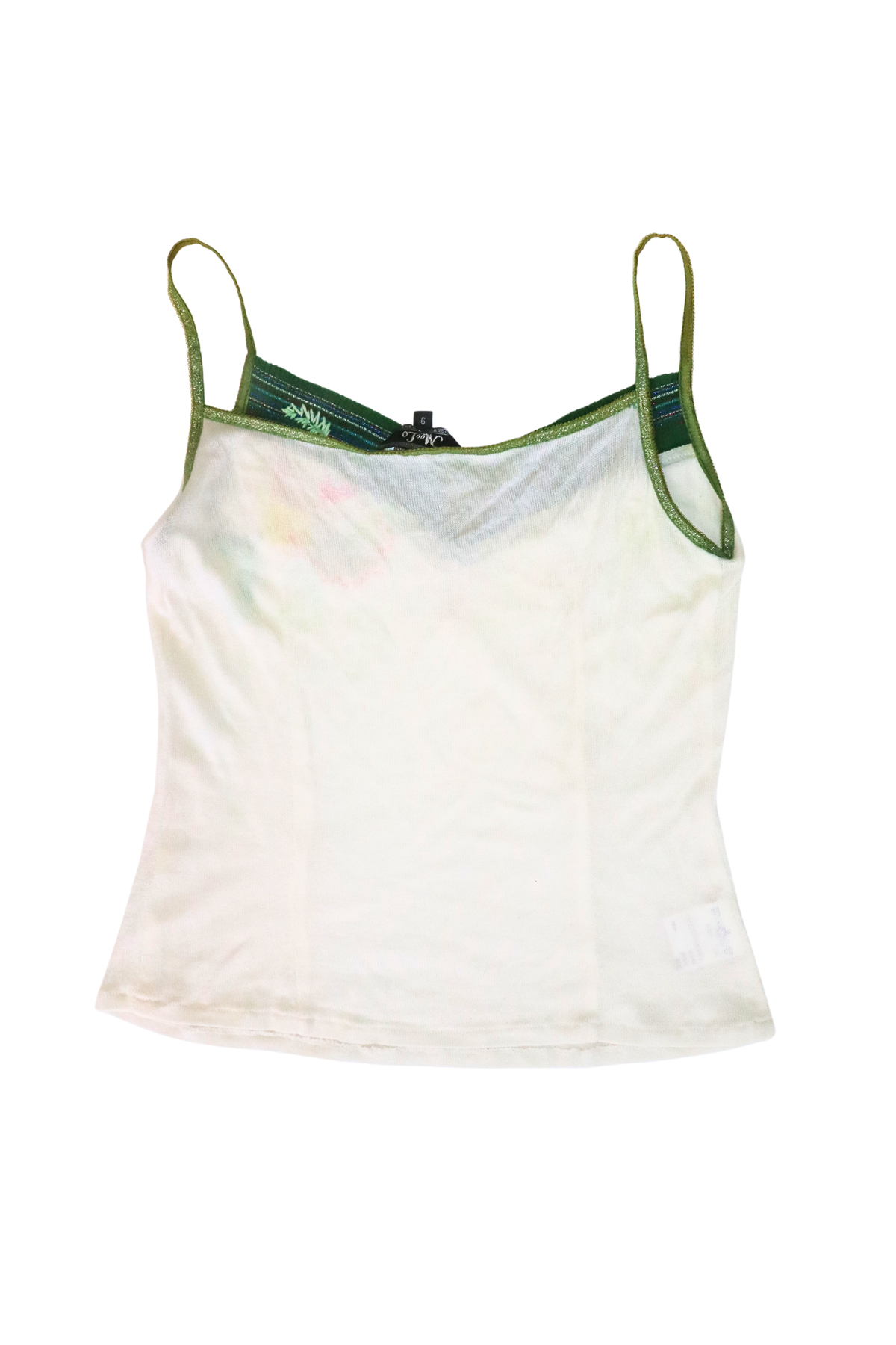 Embroidered White Singlet┃Size 9