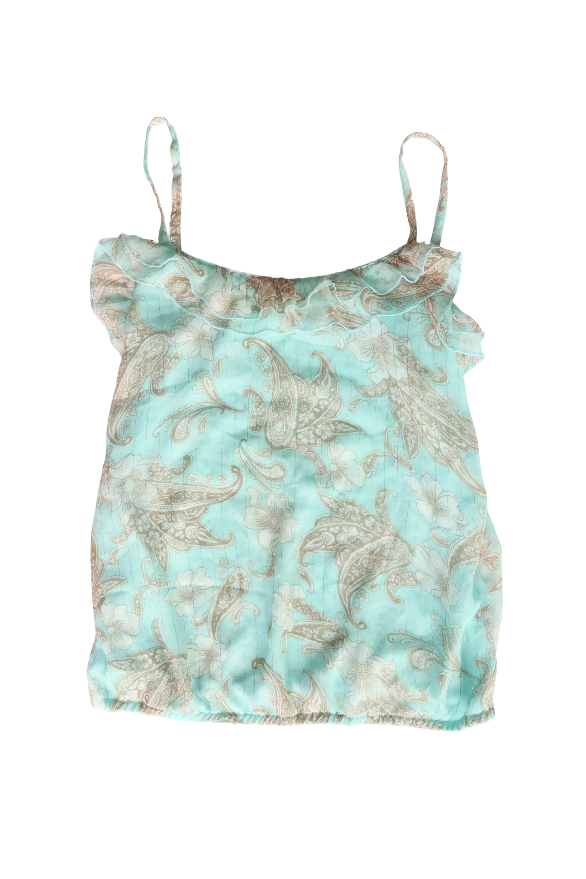 90s Turquoise Paisley Singlet