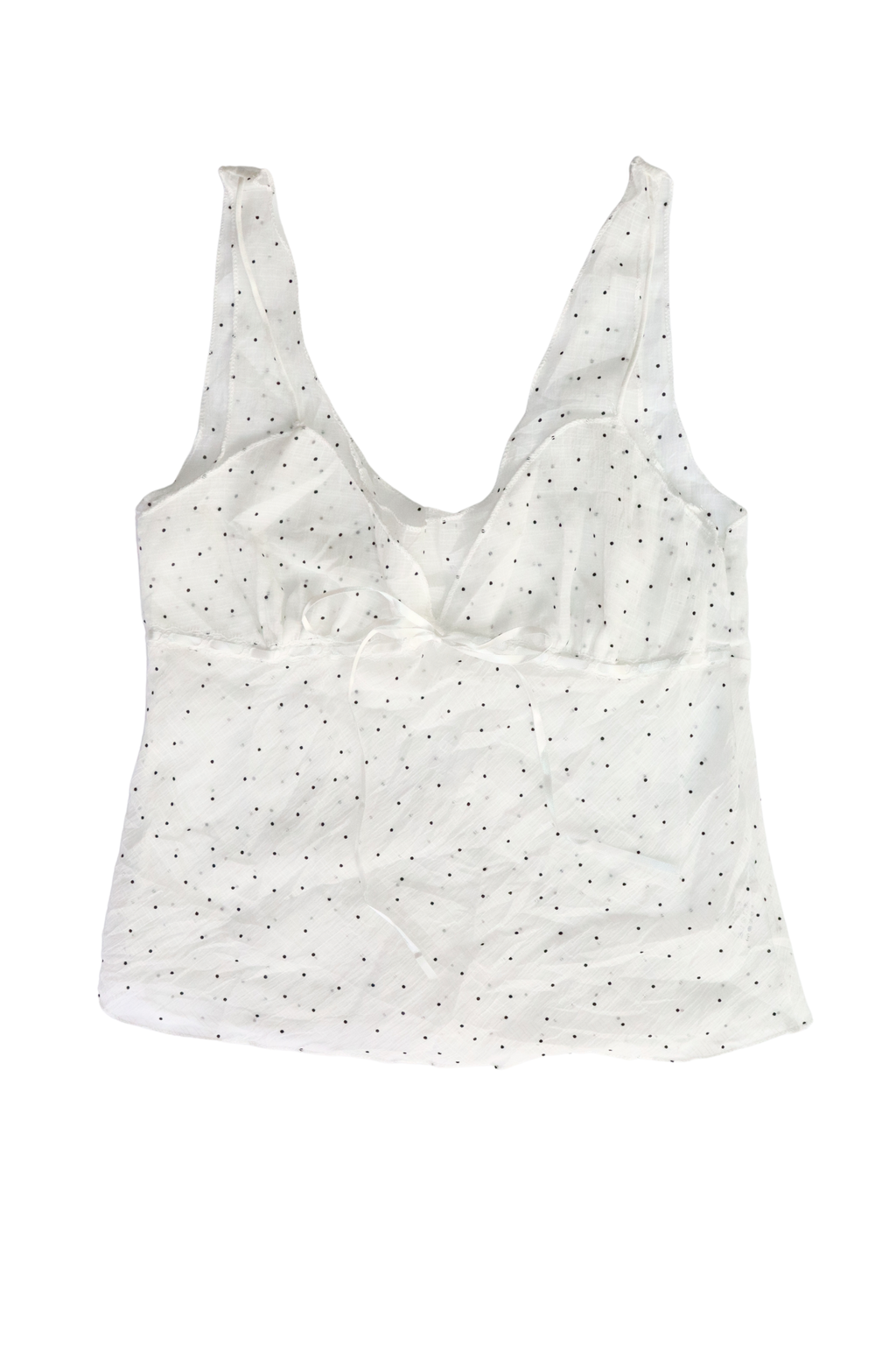 Sheer White Polka Dot Singlet