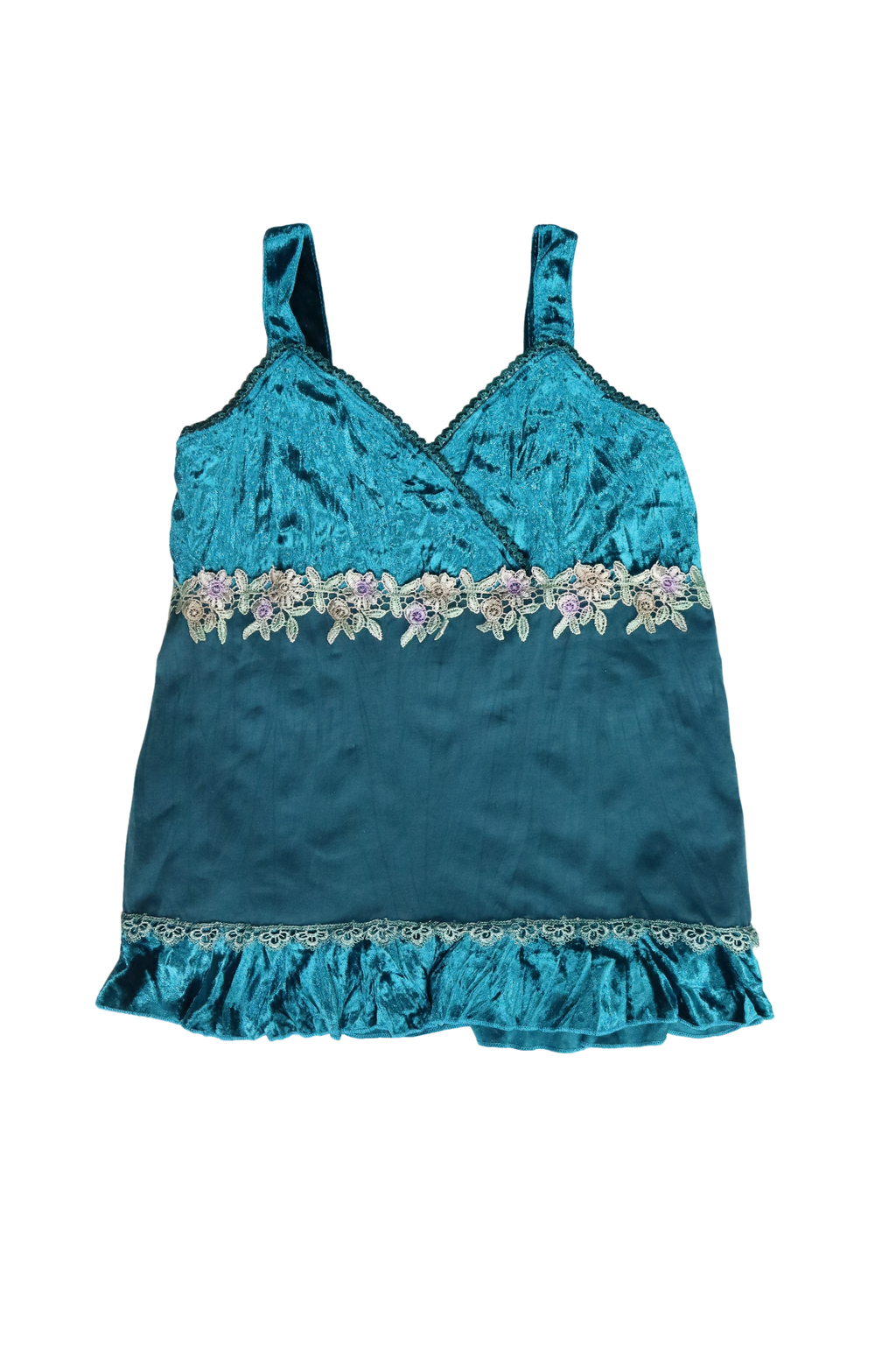Teal Velvet Singlet
