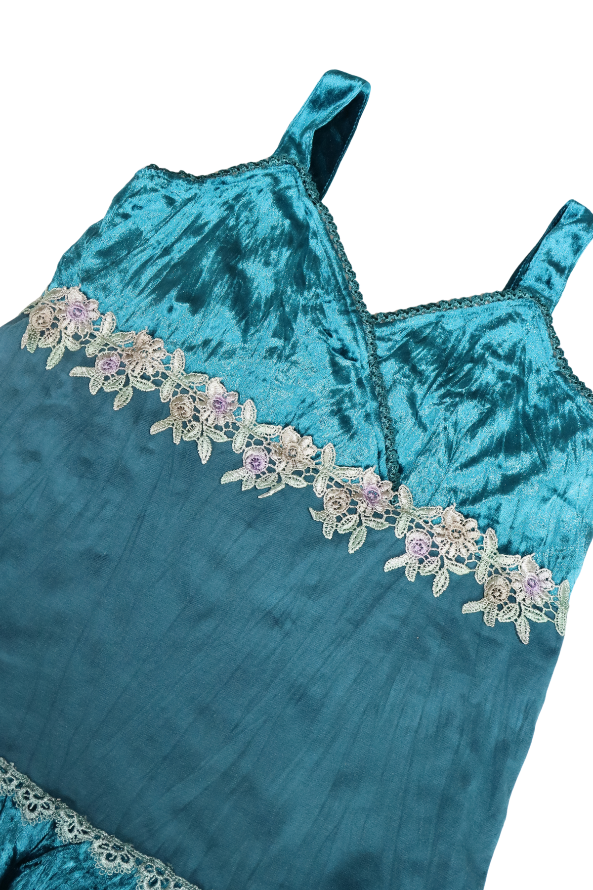 Teal Velvet Singlet