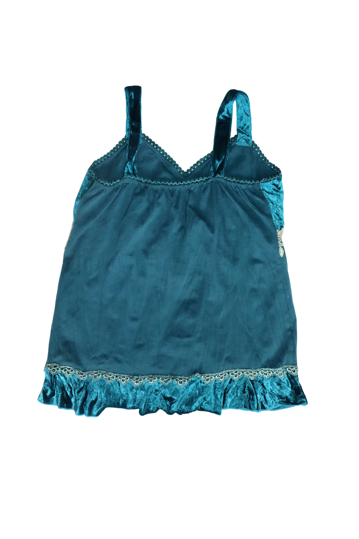 Teal Velvet Singlet