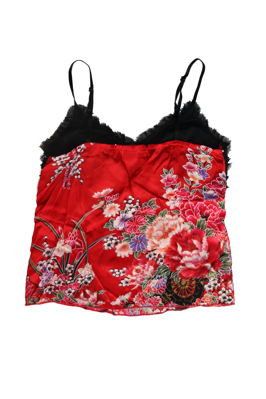 Vintage Red Floral Sequin Singlet