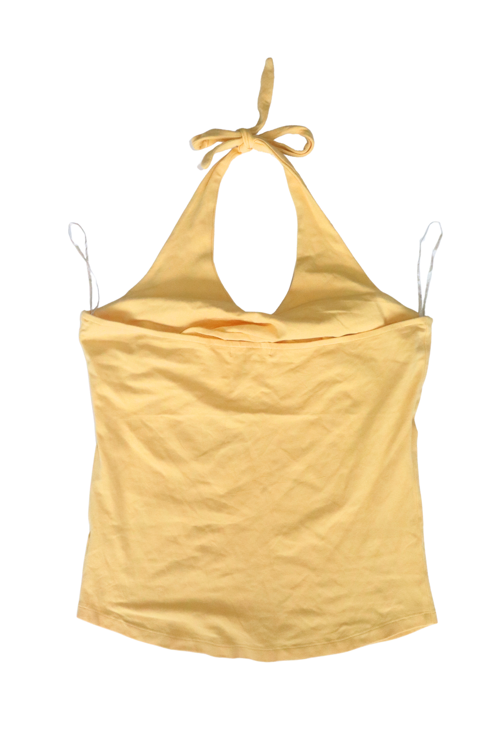 90s Yellow Floral Halterneck┃Size L